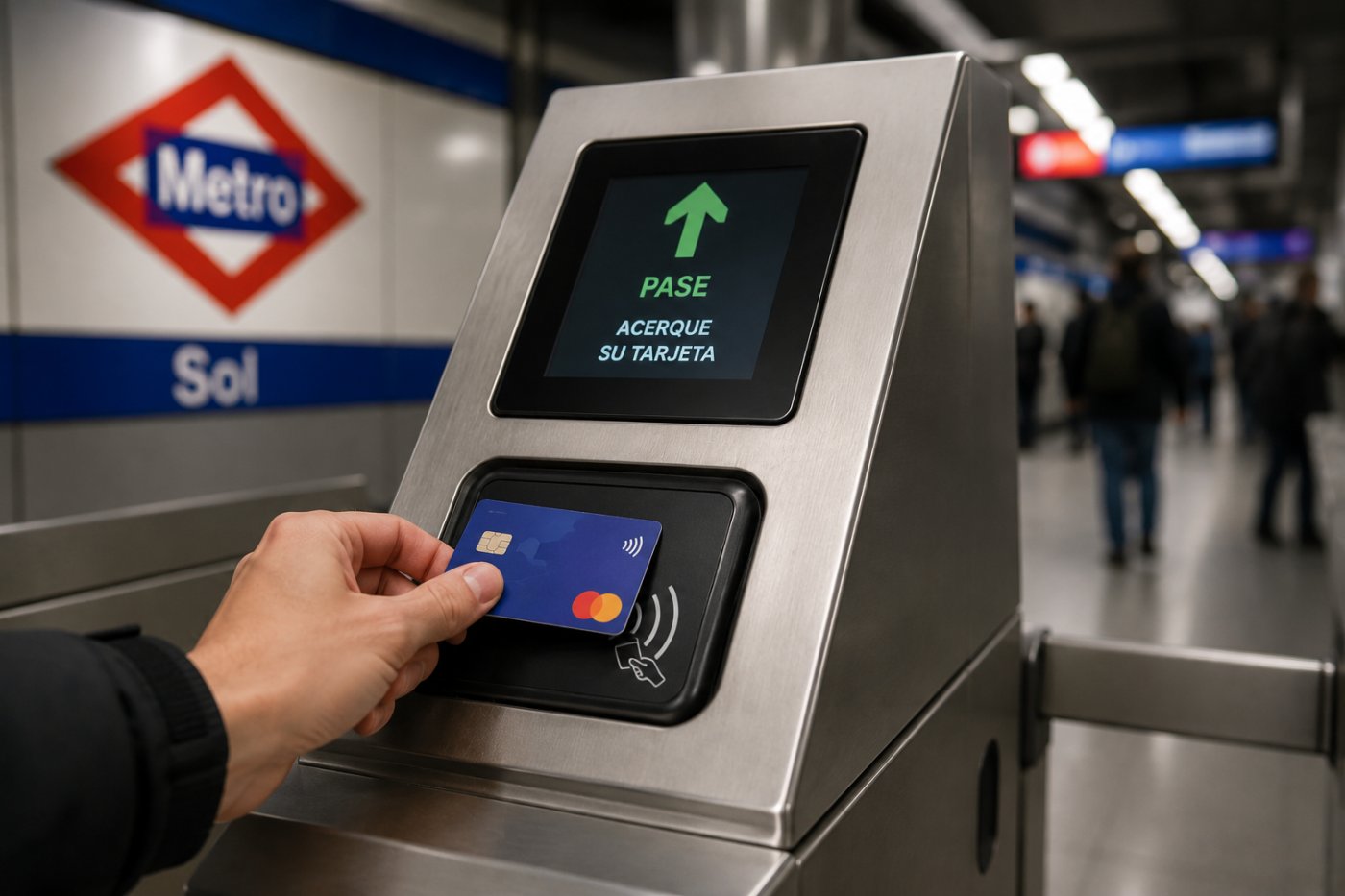 Metro de Madrid implementará el pago directo con tarjeta bancaria en los tornos a partir de junio