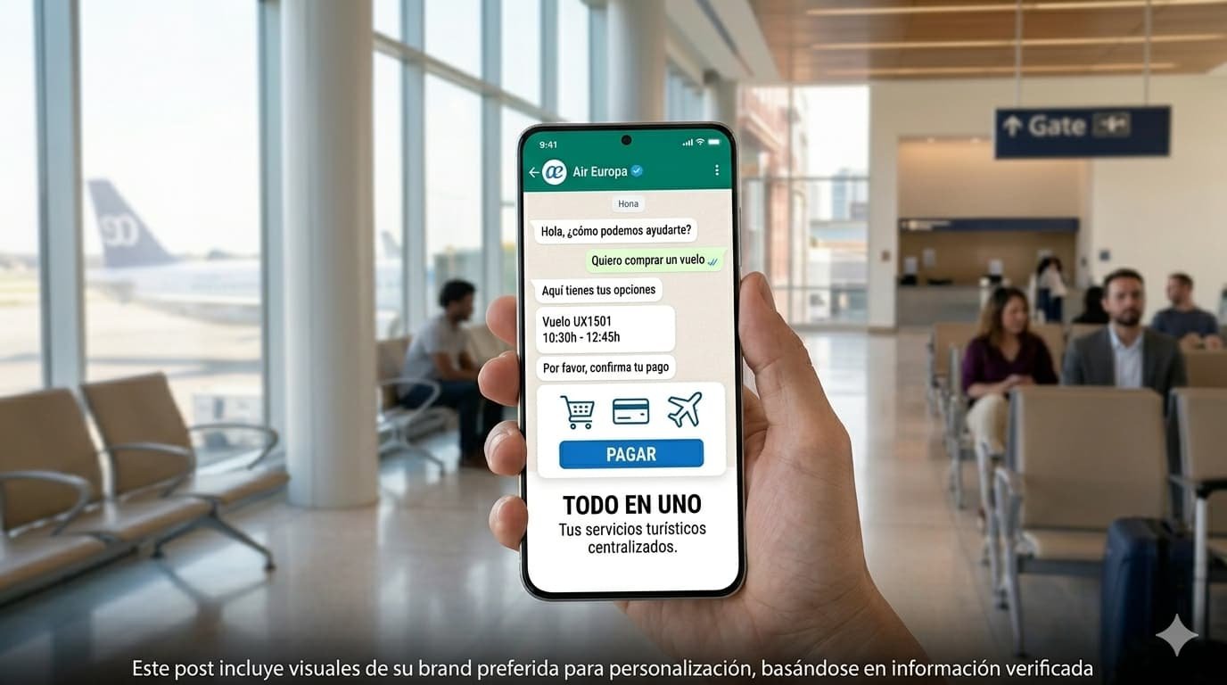 Air Europa habilita la  compra directa de vuelos a través de WhatsApp
