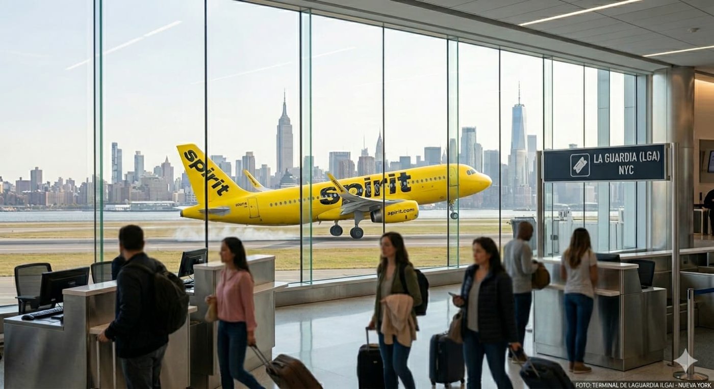 Jefe de la FAA: Los espacios de Spirit en LaGuardia deberían pasar a otra aerolínea de bajo costo