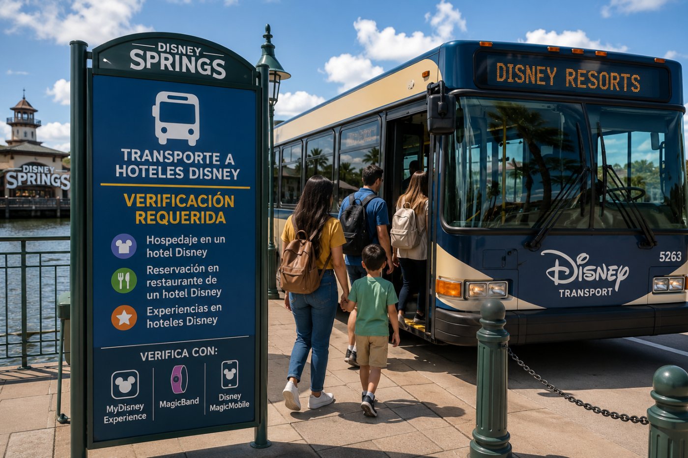 Disney hará permanente la verificación para usar el transporte desde Disney Springs