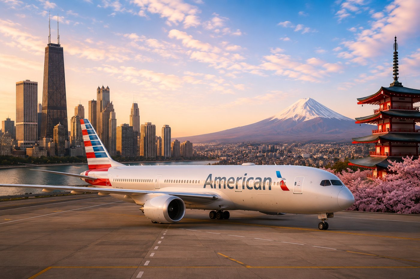 American Airlines conectará nuevamente Chicago con Tokio mediante un vuelo sin escalas