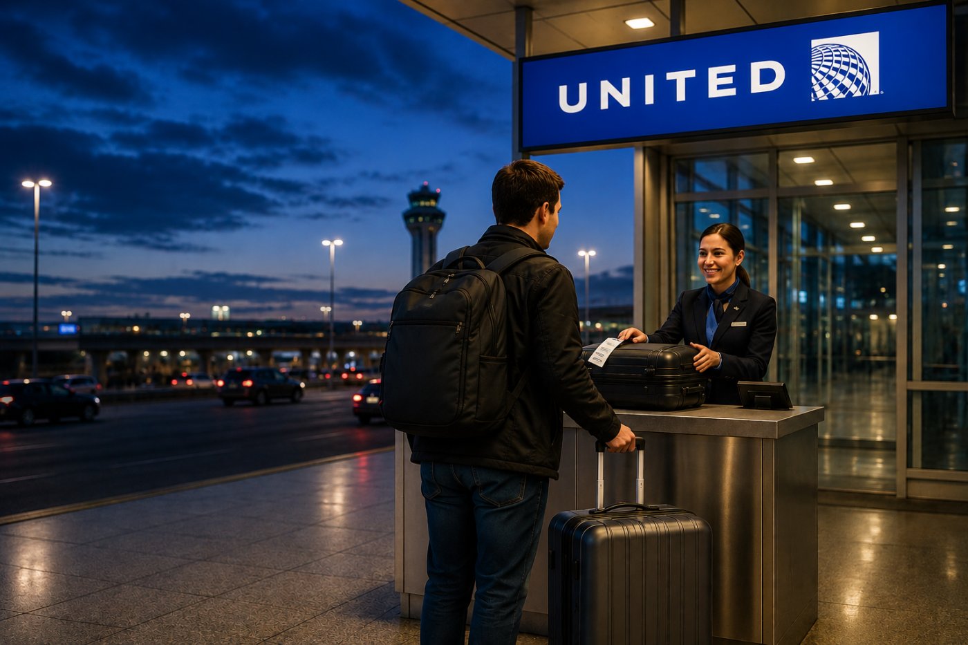 United Airlines prueba un nuevo servicio para registrar el equipaje la noche antes del vuelo