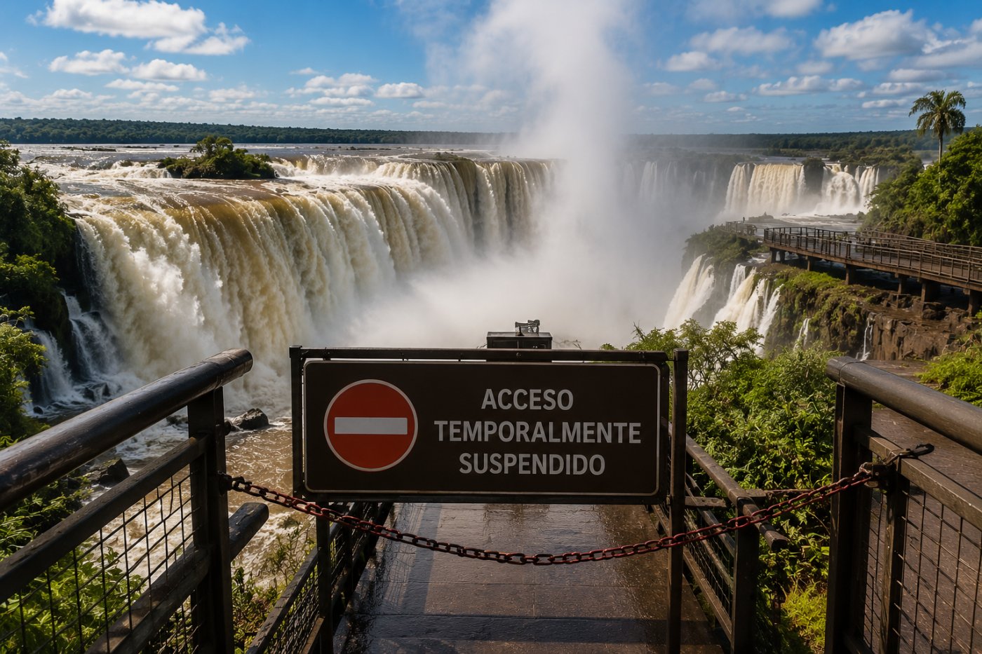 Atención viajeros: la Garganta del Diablo cerrará temporalmente por la crecida del río Iguazú