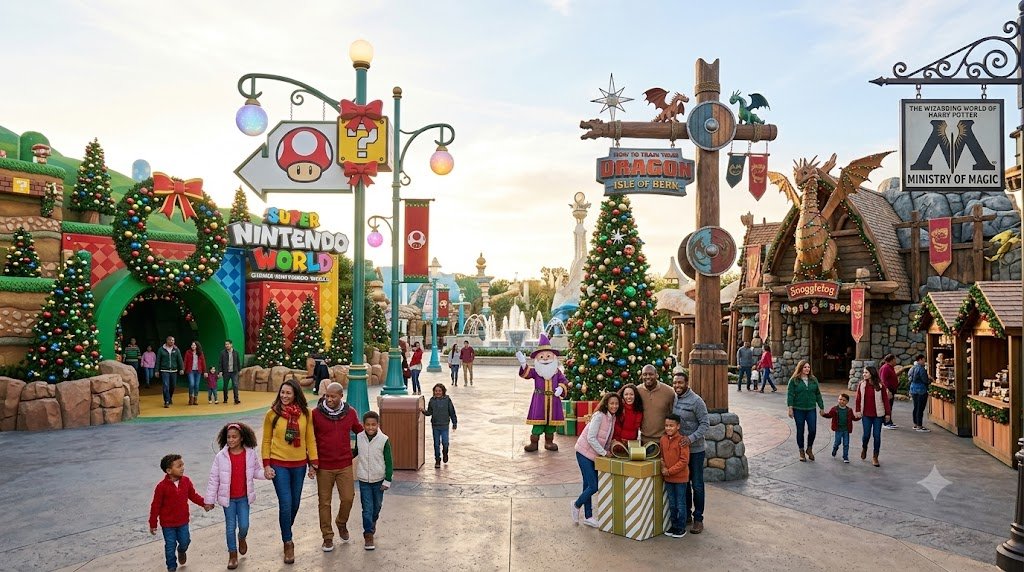 Universal Orlando revela sus novedades para Navidad 2026: SUPER NINTENDO WORLD e Isle of Berk se vestirán de fiesta