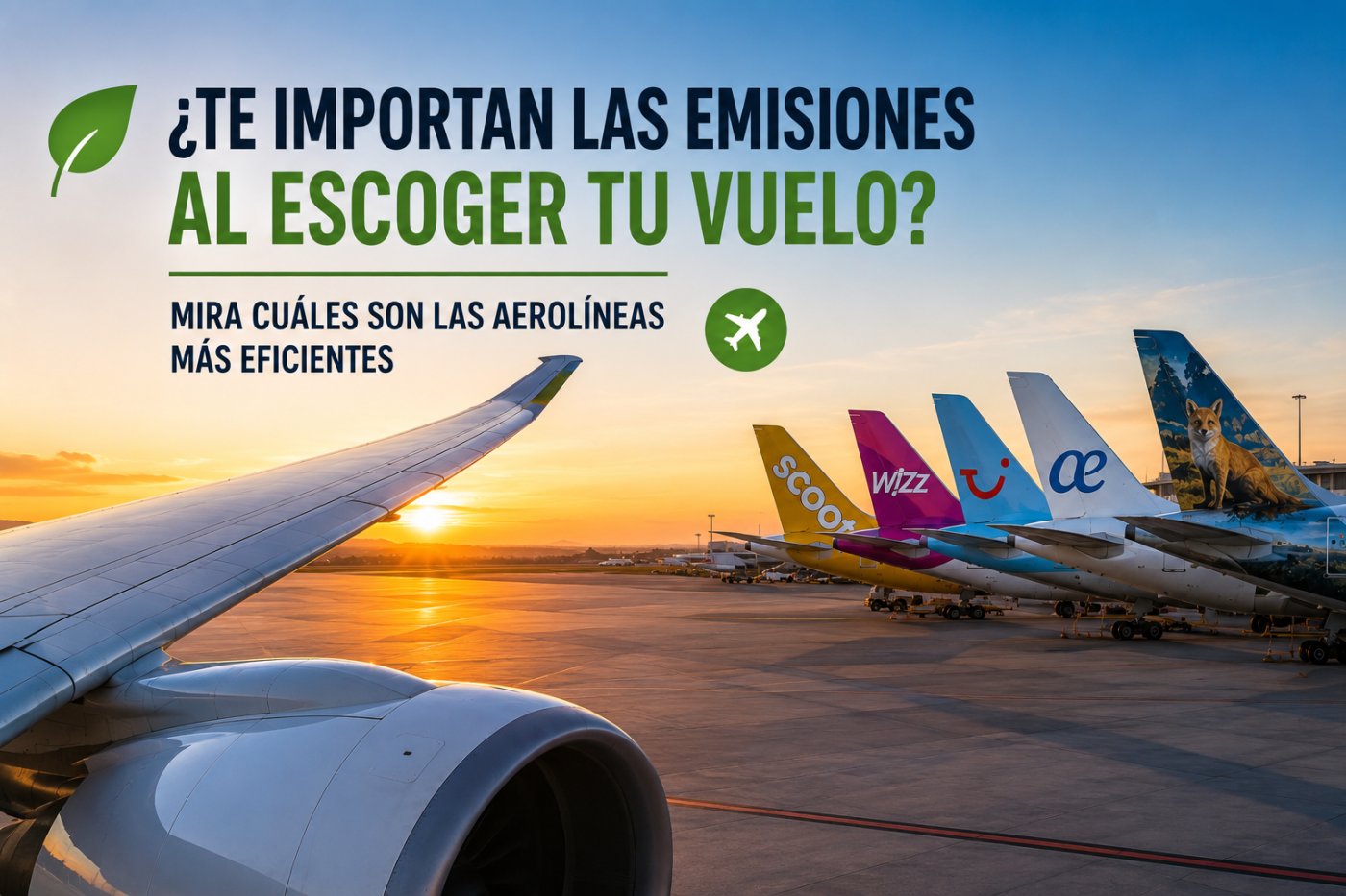 ¿Te importan las emisiones al escoger tu vuelo? Mira cuáles son las aerolíneas más eficientes