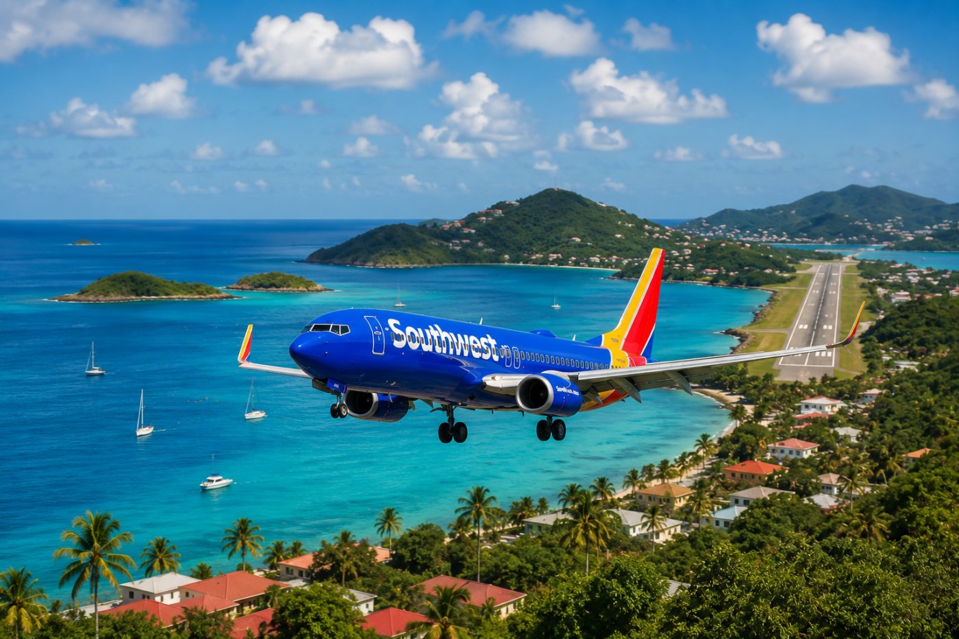 ✈️ Southwest continúa creciendo en el Caribe: ahora conectará Nashville con St. Thomas