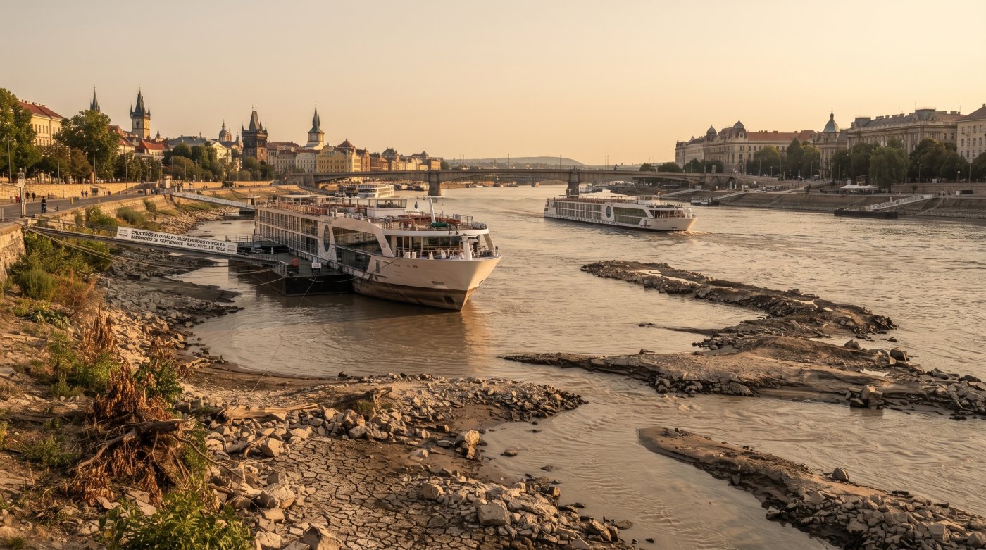 ¡Alerta de Viaje! La sequía en Europa obliga a suspender ventas de cruceros fluviales en el Rin y el Danubio