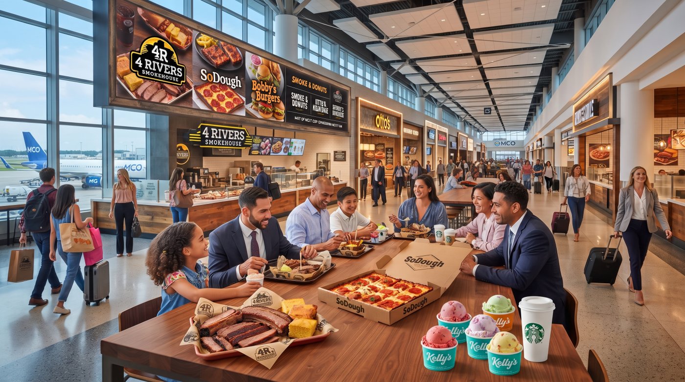 El Aeropuerto de Orlando (MCO) anuncia una renovación gastronómica masiva con 4 Rivers, SoDough y más