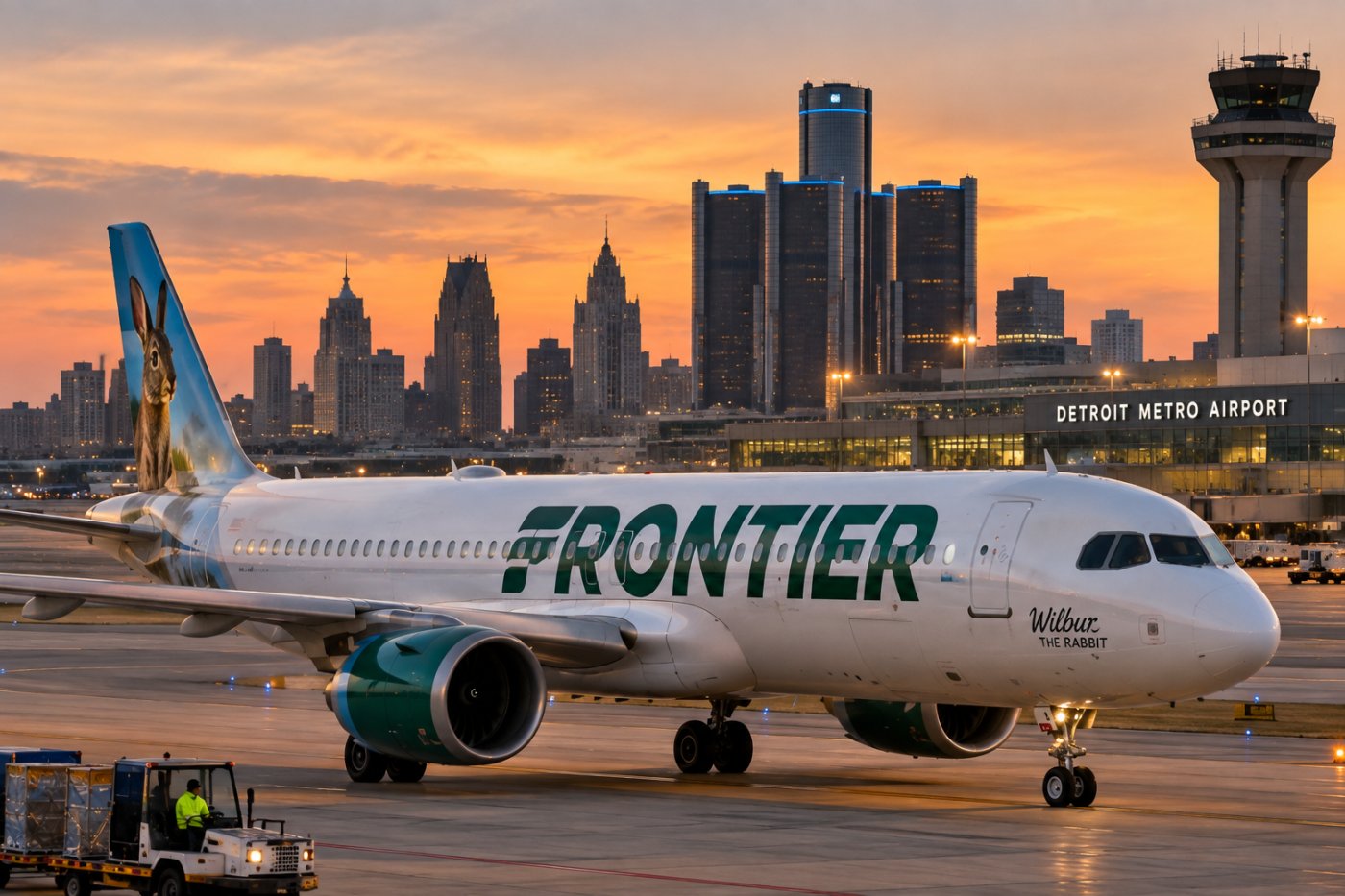 Frontier aprovecha el espacio dejado por Spirit y sigue creciendo en Detroit