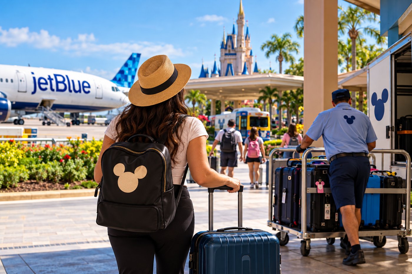 ¿Viajas a Disney con JetBlue? Ahora puedes olvidarte de recoger las maletas en el aeropuerto