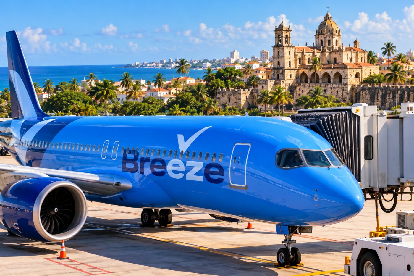 Breeze Airways amplía sus vuelos al Caribe con una conexión que operará todo el año